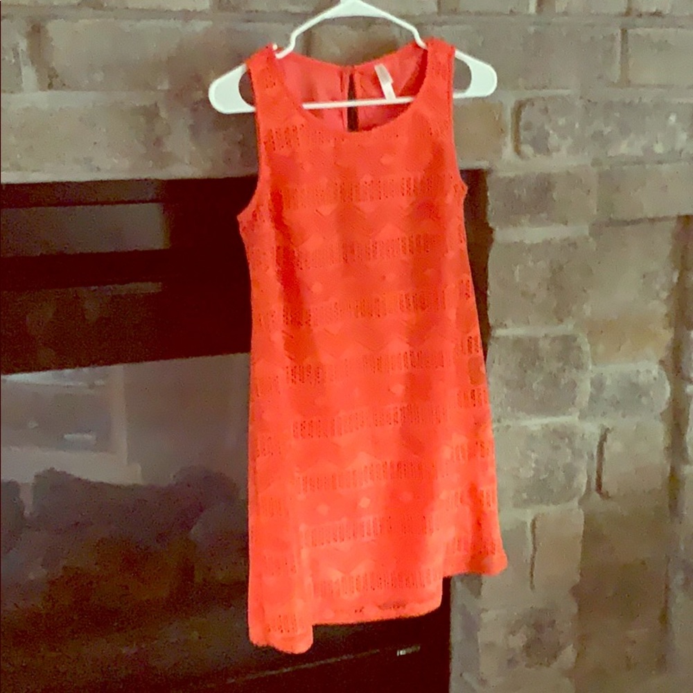 Orange mini dress